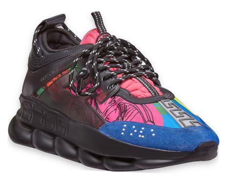 versace chain reaction black blue|Versace chain reaction black multi.